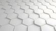 © Eva - Abstract White Hexagon Tile Background 3D Render