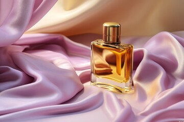 Poster - Perfume bottle cosmetics purple.