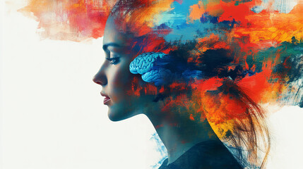 Wall Mural - prioritizing mental health is essential for maintaining overall well-being and achieving a balanced 