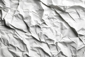 Close-up of a Crumpled White Sheet of Paper