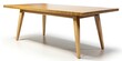 © sanom - A stylish, modern wooden table with clean lines and subtle wood grain, set against a soft white background, perfect for design and presentation.