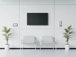 © Creator88 - Hospital waiting room with virtual nurse guides displayed on screens, virtual nurse, patient assistance