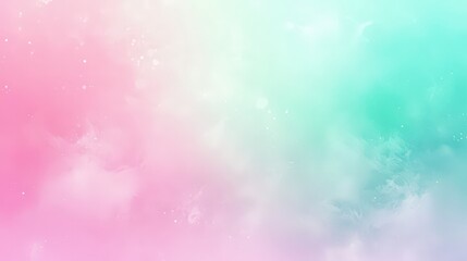 Wall Mural - A serene blend of pastel pink and teal colors forms a gentle gradient, perfect for use as a background in artistic and design projects, offering a calming aesthetic