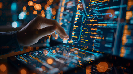 Digital technology software development concept
