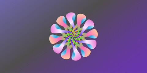 Swirl logo with beautiful shape and color