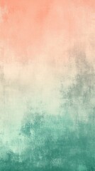 Wall Mural - A vibrant gradient texture blending soft peach, light cream, and soothing teal hues, perfect for backgrounds and artistic designs.