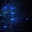 © 220 AI Studio - Abstract digital circuit design with glowing blue lines and nodes on a dark background, representing technology and innovation.
