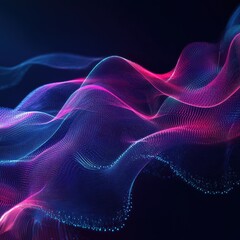 Wall Mural - Abstract wave design featuring vibrant colors and smooth lines, creating a dynamic digital background for creative projects.