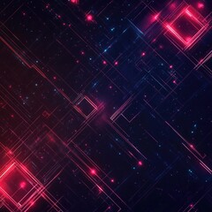 Wall Mural - vibrant abstract background with glowing lines and shapes, perfect for technology and digital innova