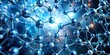 © Vibrant Visions Pixe - Futuristic molecular structure backdrop with chaotic patterns, perfect for a biological science background