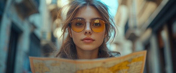 Young woman with sunglasses