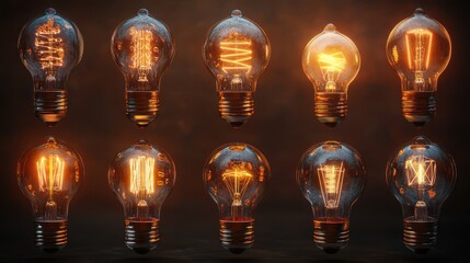 Vintage Filament Light Bulbs Set   Glowing Ideas