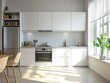 © Matcha_09 - minimalist kitchen free of clutter, promoting mental clarity and a sense of cleanliness in everyday life