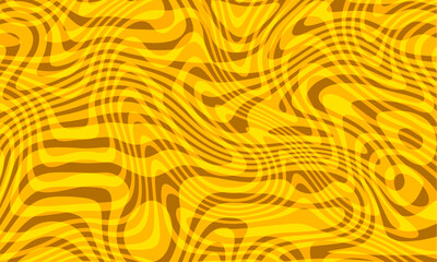Poster - Abstract horizontal background with colorful waves. Trendy vector illustration in style retro 60s, 70s. Pastel colors