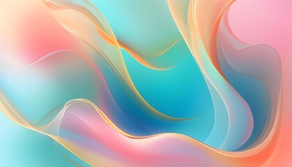 Wall Mural - Dreamy pastel abstract with flowing colors and gentle gradients