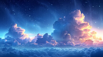 Canvas Print - cartoon blue sky