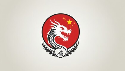 Wall Mural - dragon logo or icon