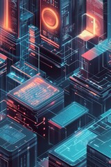 Wall Mural - illustration of data download 