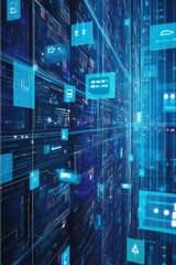 Wall Mural - illustration of data download 