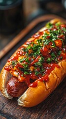 venezuelan hot dog with ketchup