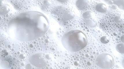 Sticker - white soap foam bubbles texture