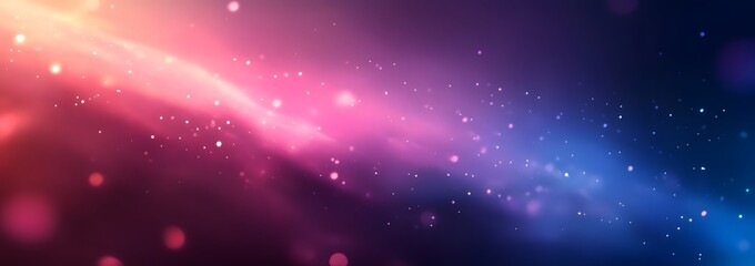 Abstract Purple Blue Gradient Background with Glowing Particles