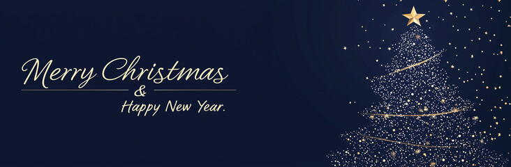 Minimalist Christmas banner and background, merry Christmas and happy new year background 