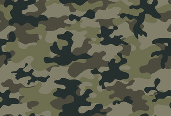 Poster - 
army camouflage seamless pattern, military texture khaki background, forest design for textiles