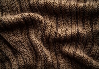 Brown Knitted Texture Background Cable Pattern