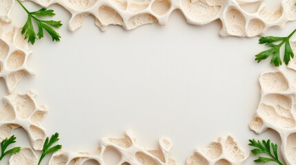 Wall Mural - Fresh Ingredients with Creamy Texture and Green Herbs