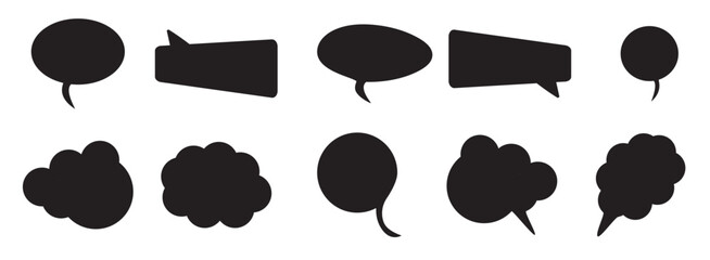 Wall Mural - speech and thought bubbles icon set vector