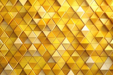 Canvas Print - Seamless pattern of golden triangles with textured background