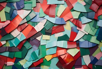 Abstract Colorful Paper Mosaic Pattern