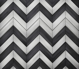 Sticker - Seamless Chevron Wooden Pattern in Black and White