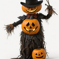 Wall Mural - Pumpkin Fix Creepy Halloween Jack-O-Light Scarecrow