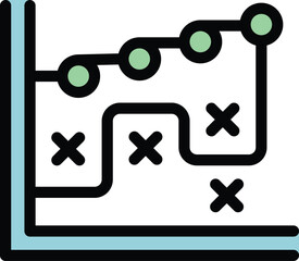 Wall Mural - algorithm showing the path with right and wrong options for machine learning process