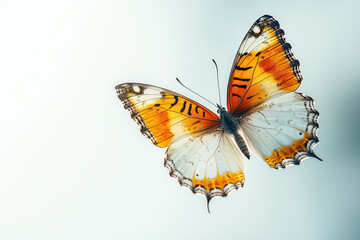 Sticker - Flying Butterfly On White Background