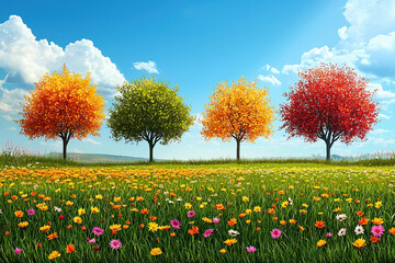 Sticker - Four Seasons Background