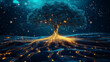 © Nuno - Digital Tree of Life with Glowing Network Roots