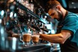 © itchaznong - A man is working at a coffee shop with a chalkboard menu