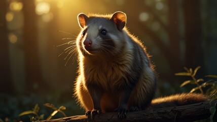 Poster - Cute Olinguito in the Golden Light