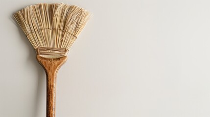 Sticker - Wooden Broom with a Natural Bristle Head