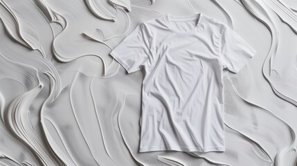 Wall Mural - White T-Shirt on Abstract Background