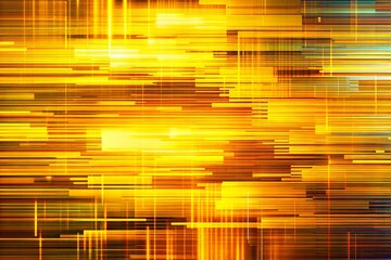 Poster - Golden lines abstract digital art pattern