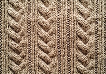 Beige Cable Knit Texture Background