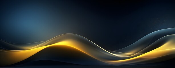 Wall Mural - abstract dark blue & yellow gradient background