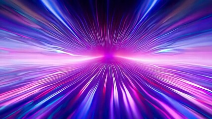 Wall Mural - abstract cosmic light burst in vibrant colors with dynamic motion effect, 4k footage