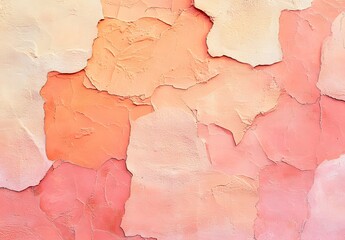 Canvas Print - Abstract Peach Orange Stucco Wall Texture