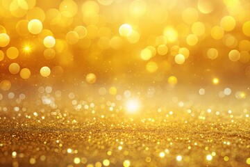 Wall Mural - golden glitter background with bokeh effect
