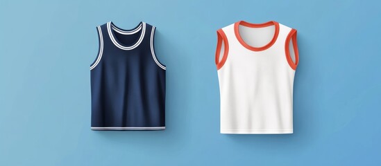 Baseball and soccer tank top mockup template